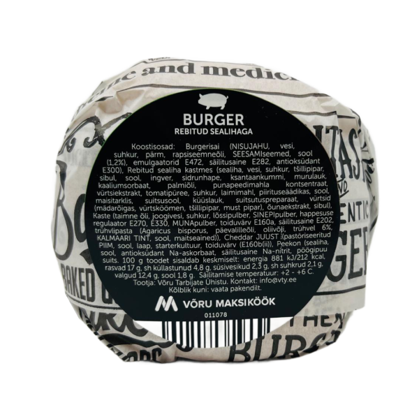 Burger rebitud sealihaga 240g